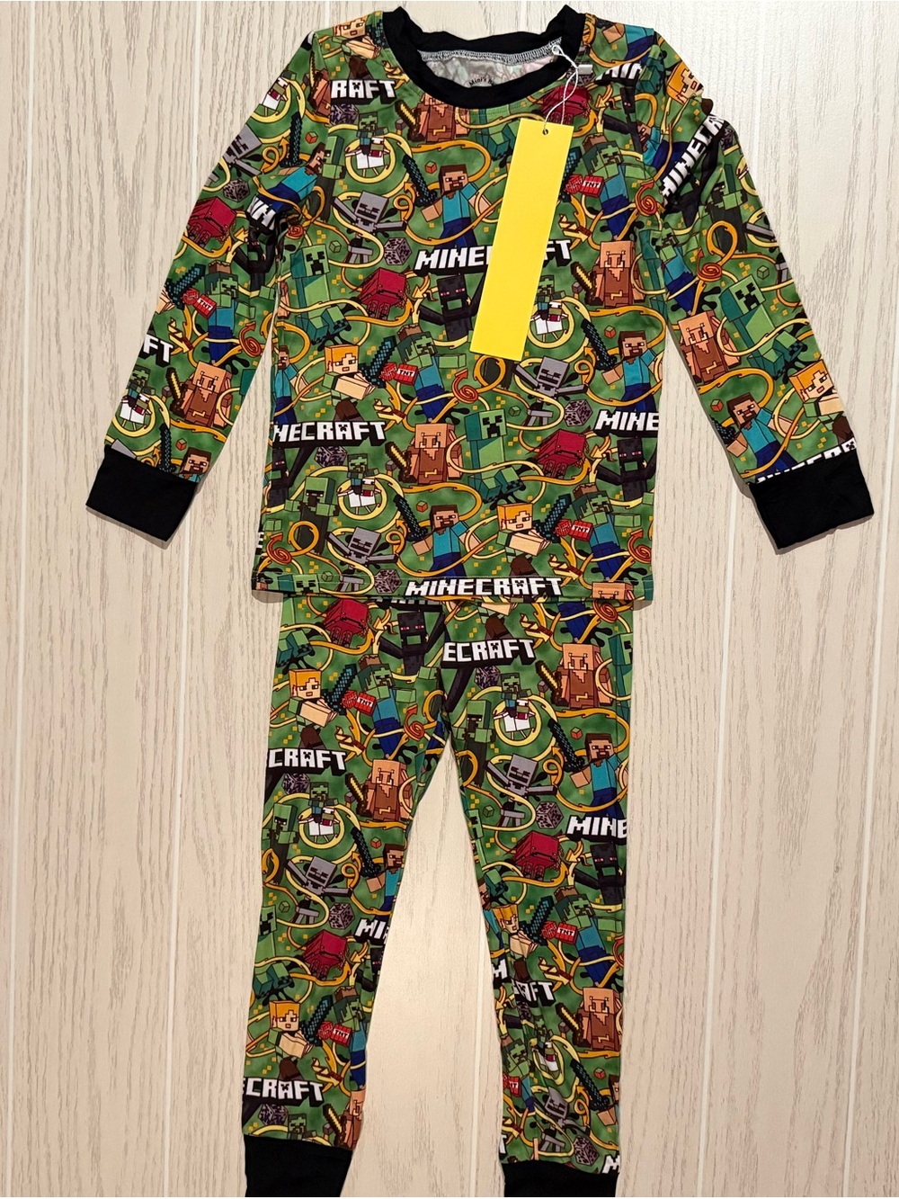 B & A Mini’s Boutique Bamboo Toddler Boys 4T Minecraft Gamer Pajama Set Soft